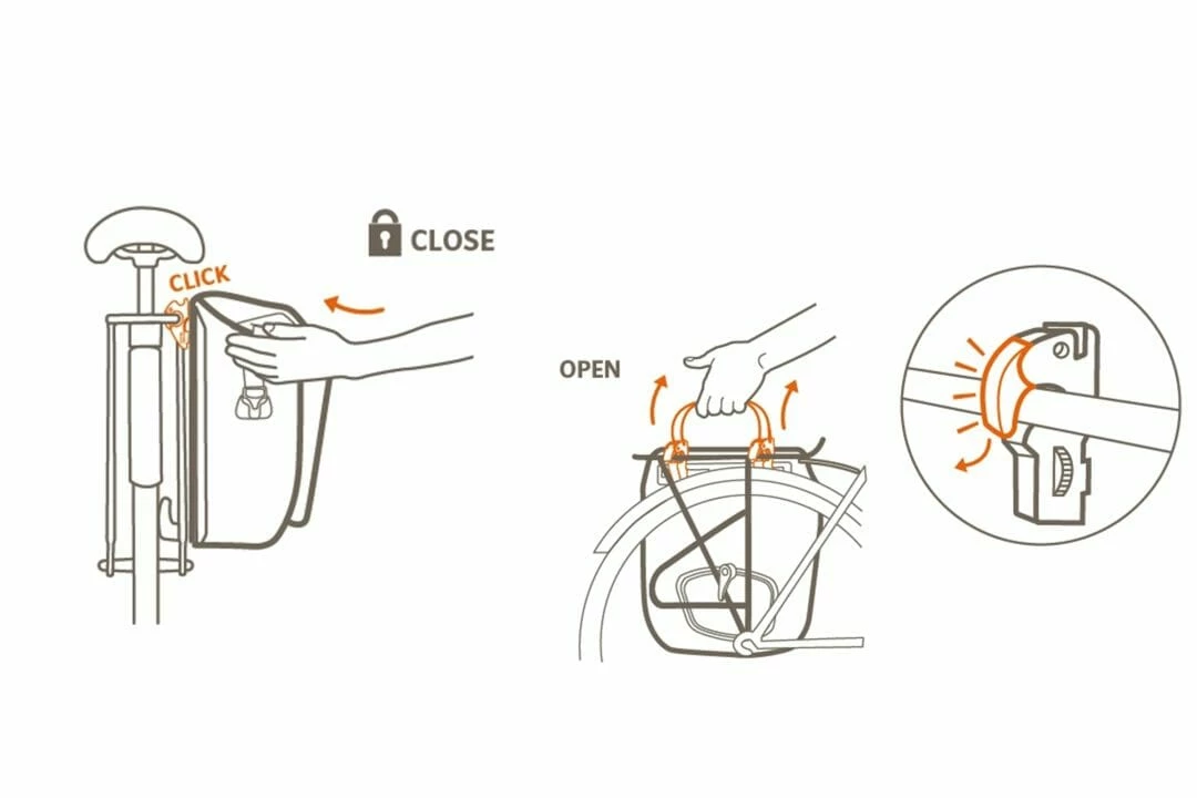 Vaude Aqua Front Par Cykelväska Röd 5 Vaude Aqua Front Par Cykelväska Röd - Bild 3